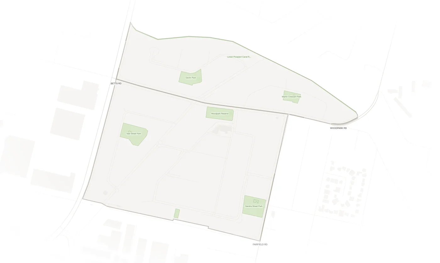 Woodpark urban fabric map