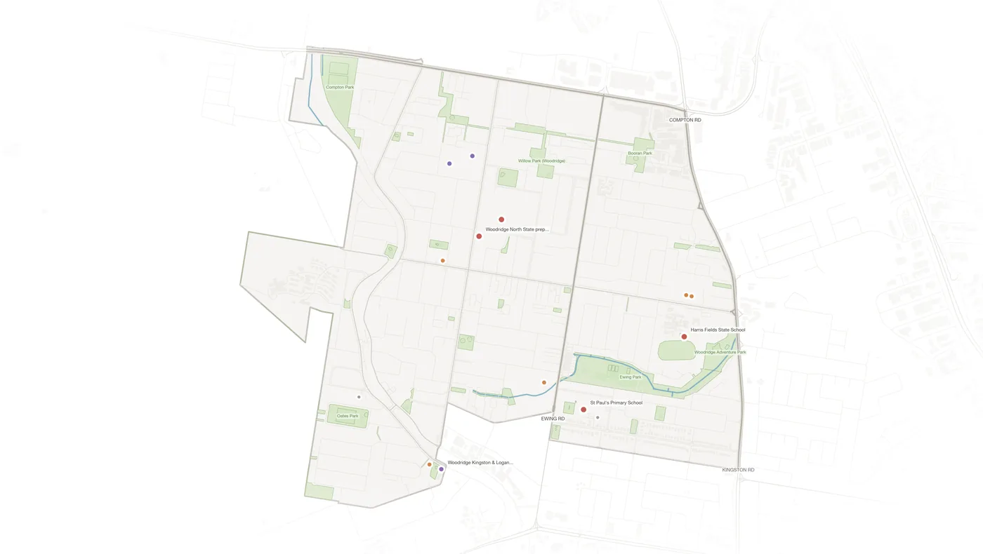 Woodridge urban fabric map