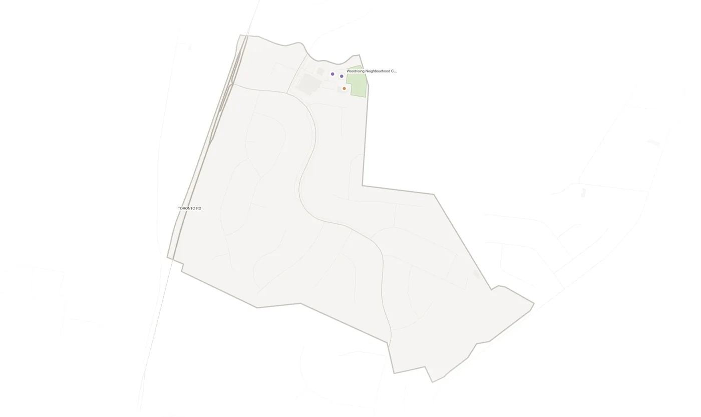 Woodrising urban fabric map