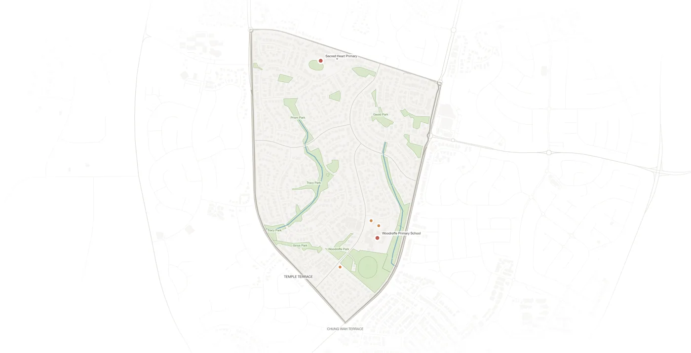 Woodroffe urban fabric map