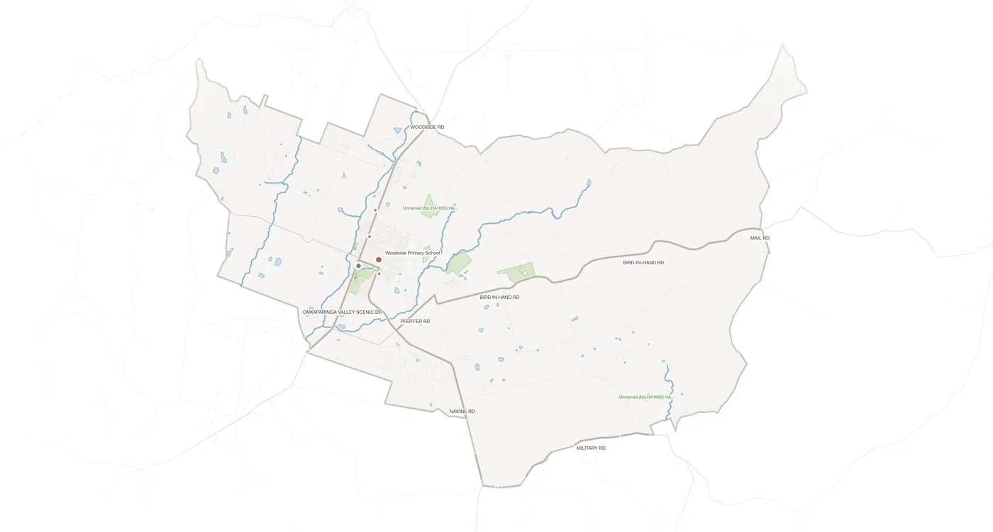 Woodside urban fabric map