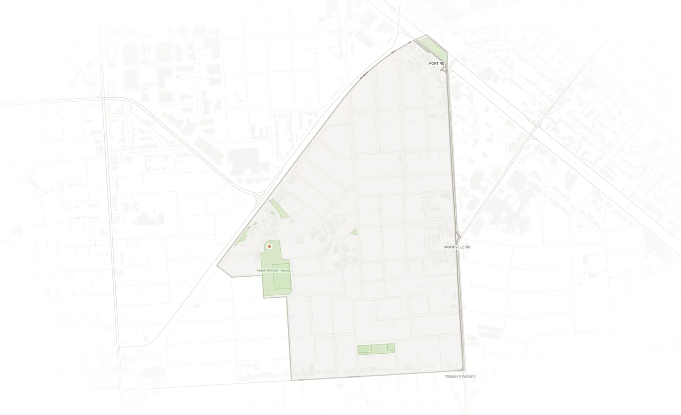 Woodville West urban fabric map
