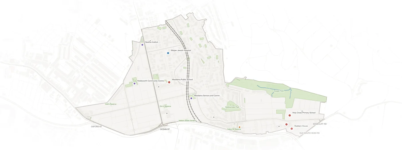 Woollahra urban fabric map