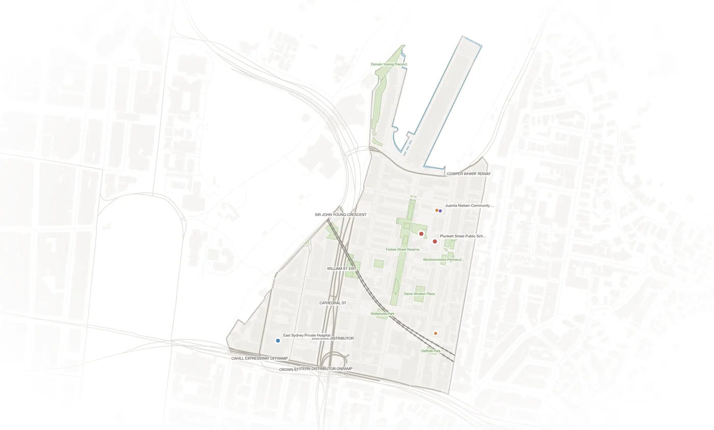 Woolloomooloo urban fabric map