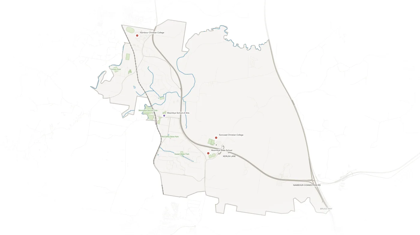 Woombye urban fabric map