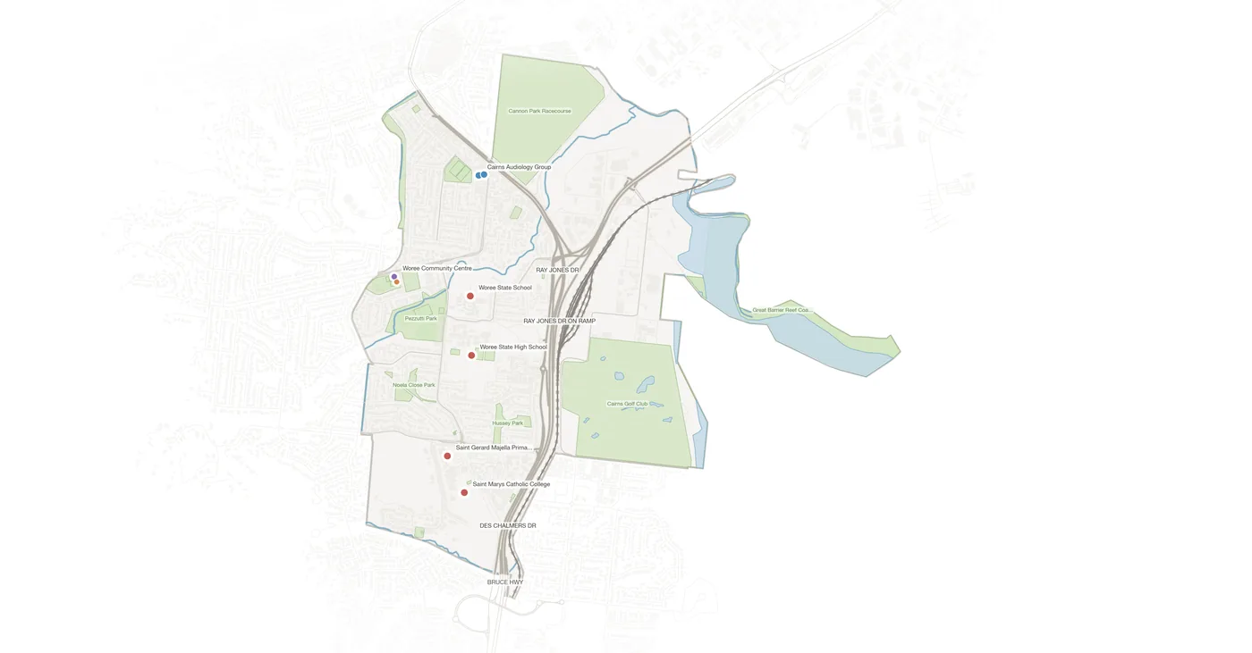 Woree urban fabric map