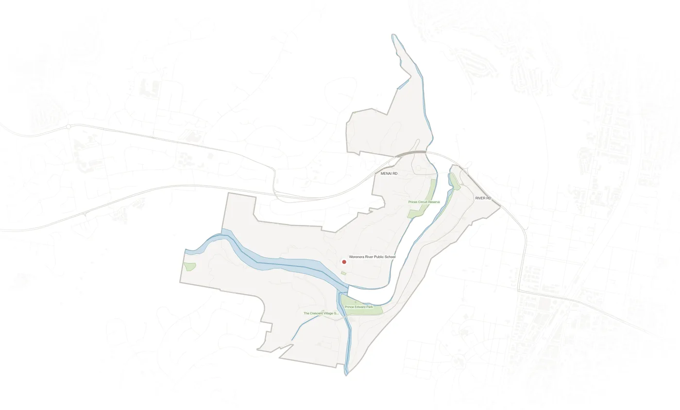 Woronora urban fabric map
