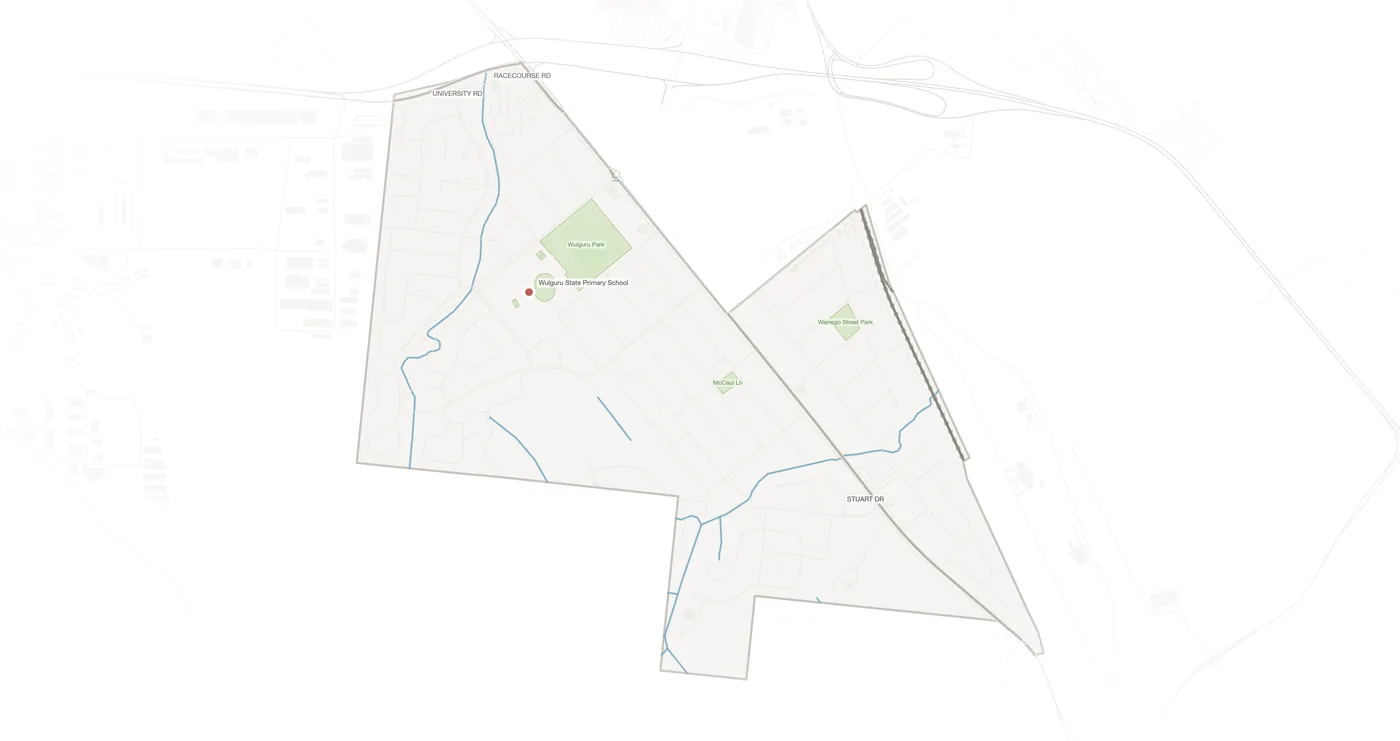 Wulguru urban fabric map