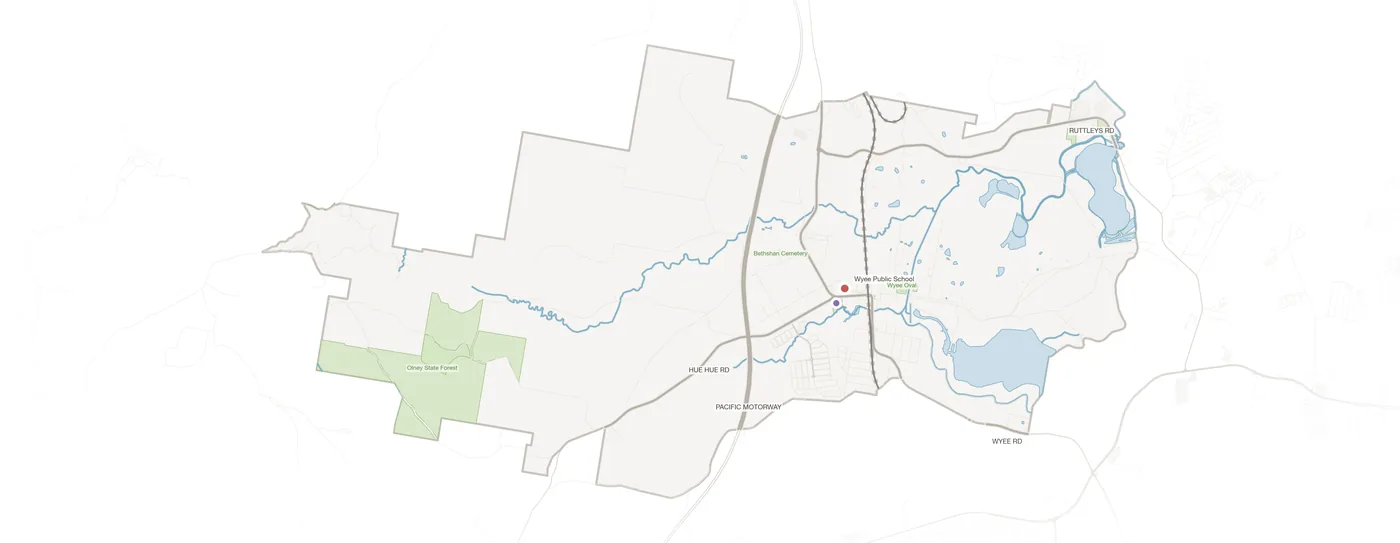 Wyee urban fabric map