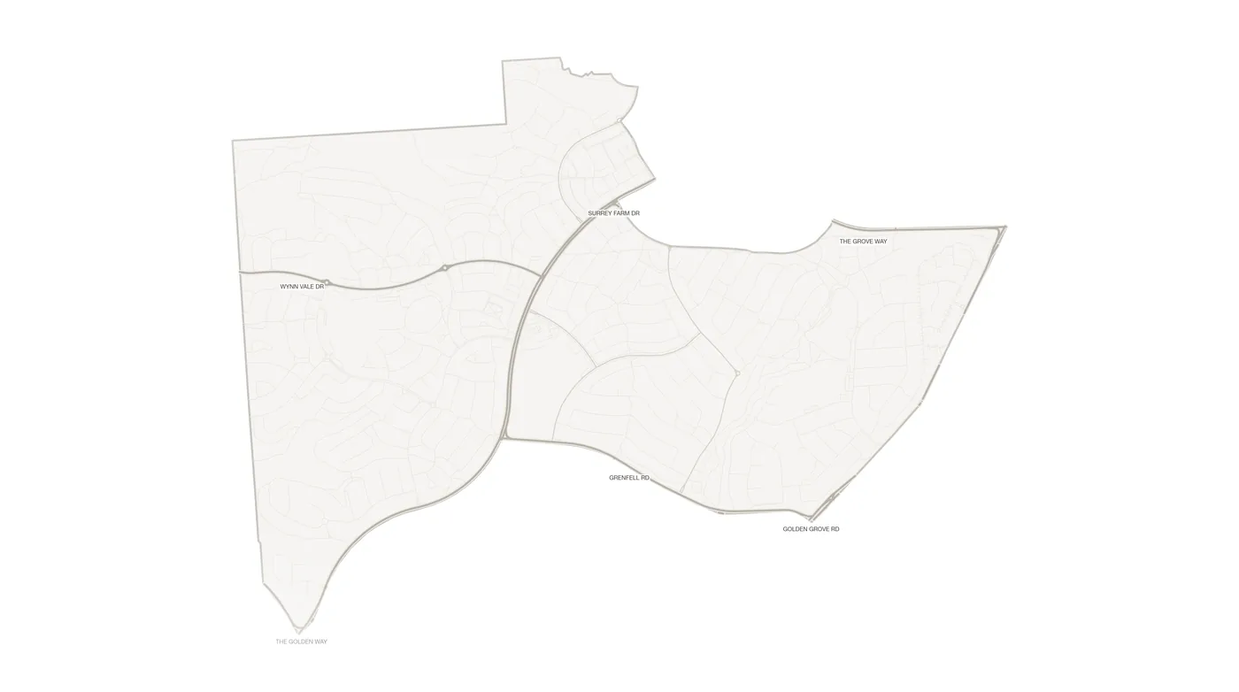 Wynn Vale urban fabric map