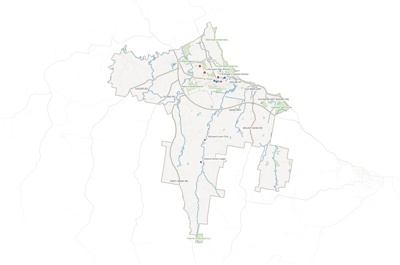 Wynyard urban fabric map