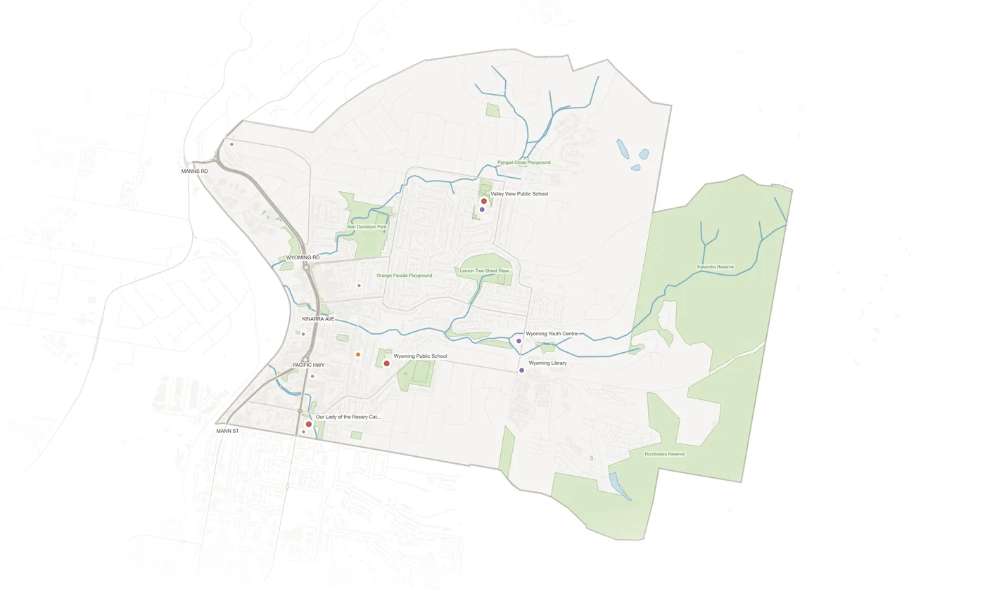 Wyoming urban fabric map