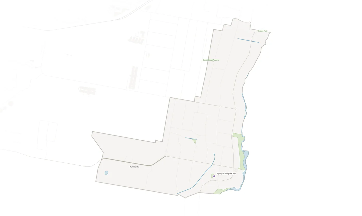 Wyongah urban fabric map
