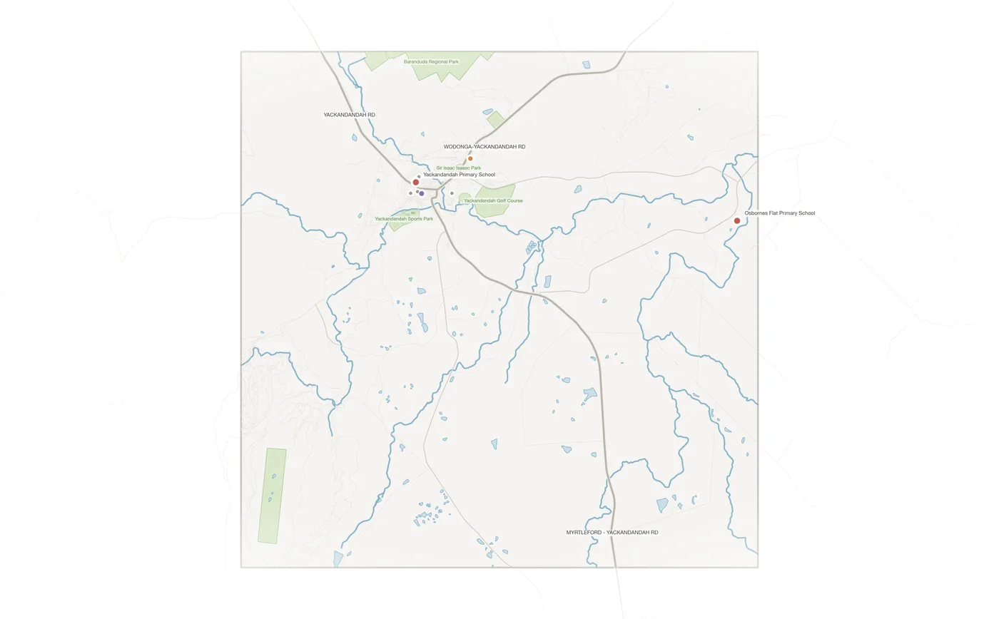Yackandandah urban fabric map