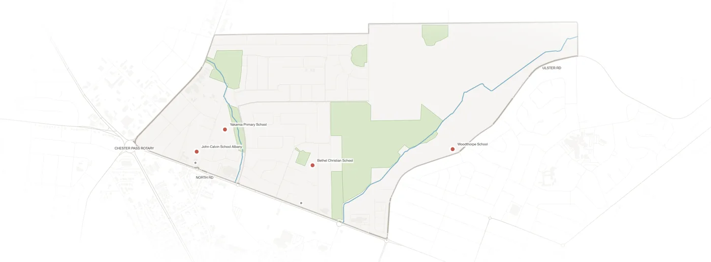 Yakamia urban fabric map
