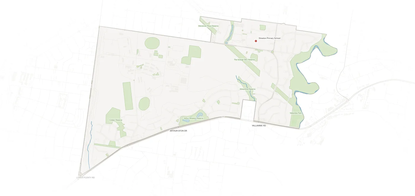 Yallambie urban fabric map