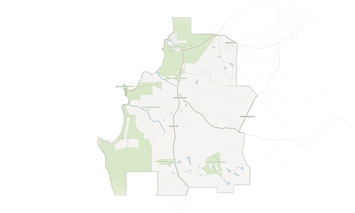 Yallingup urban fabric map