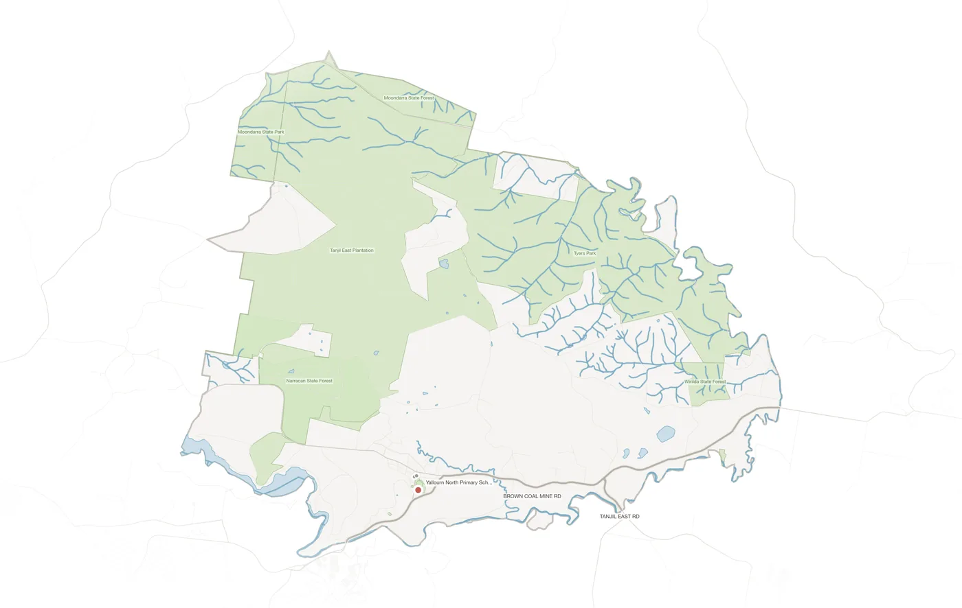 Yallourn North urban fabric map