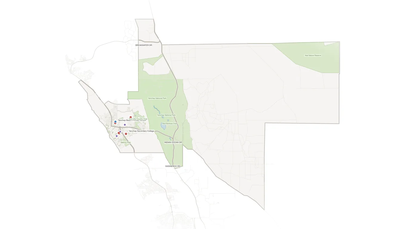 Yanchep urban fabric map