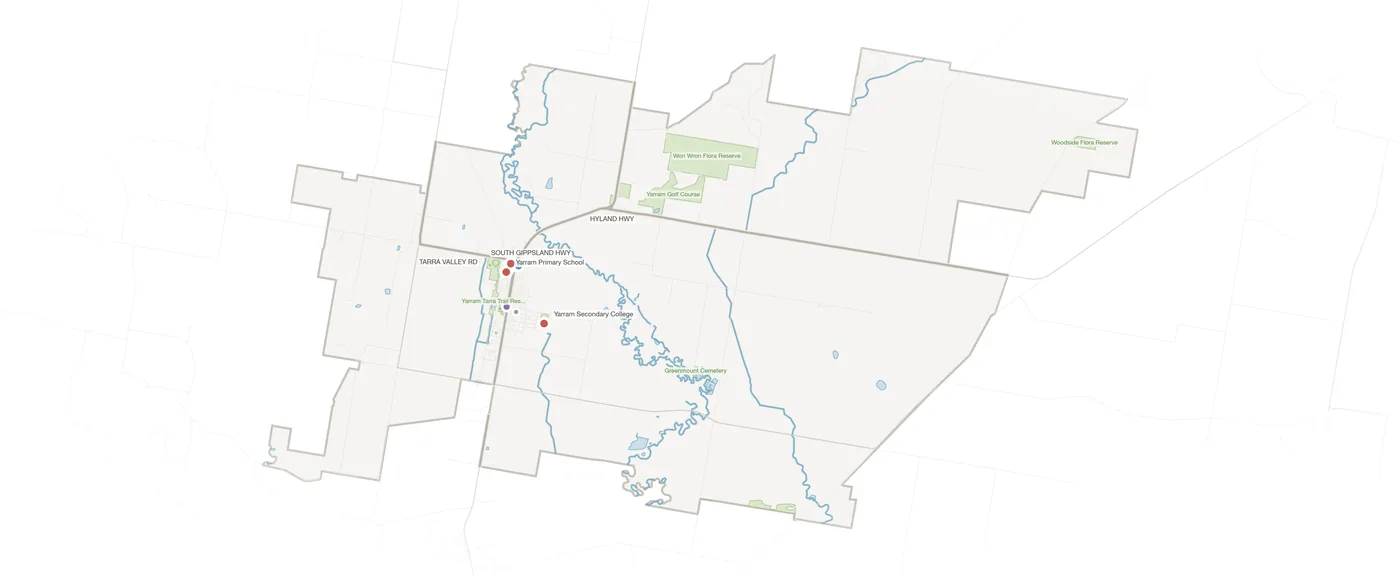 Yarram urban fabric map