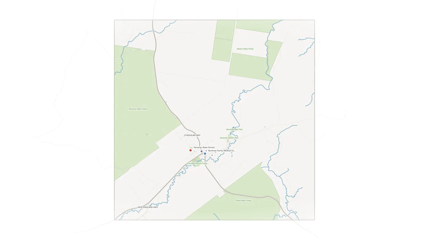 Yarraman urban fabric map