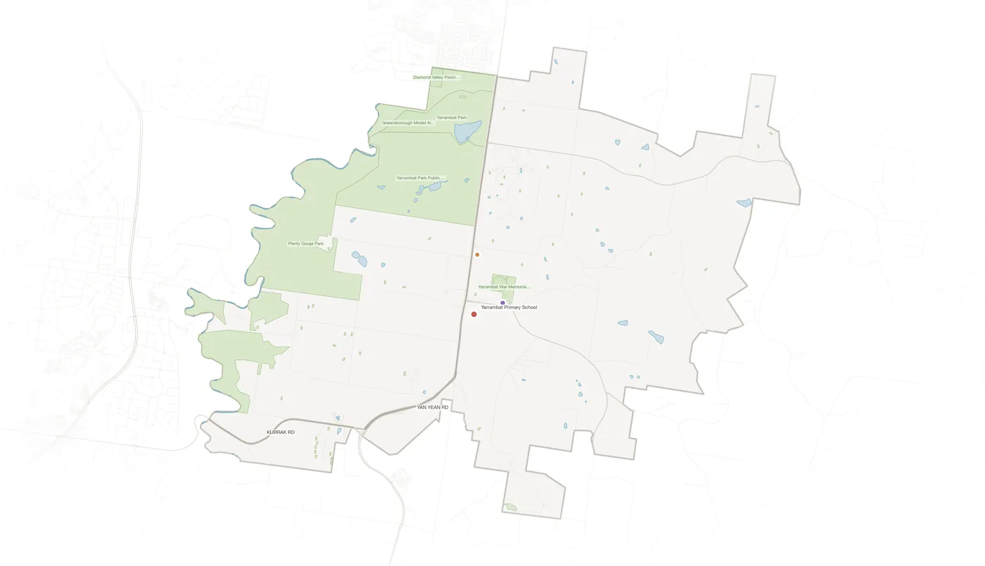 Yarrambat urban fabric map