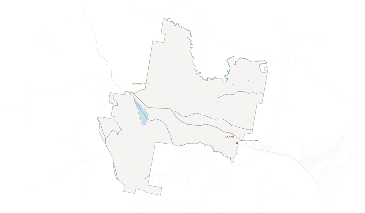 Yarravel urban fabric map