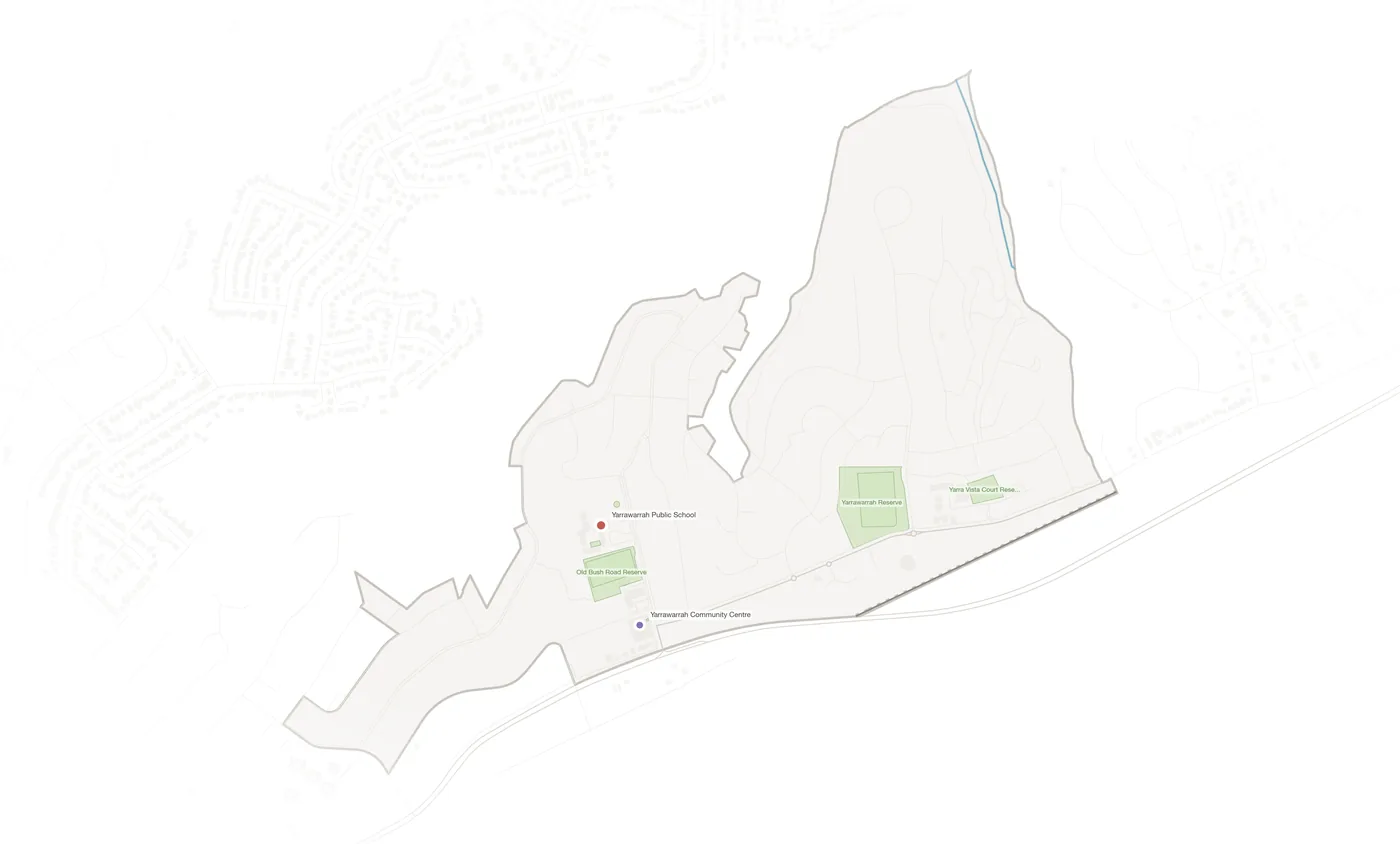Yarrawarrah urban fabric map