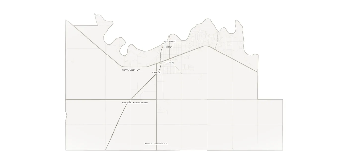 Yarrawonga urban fabric map
