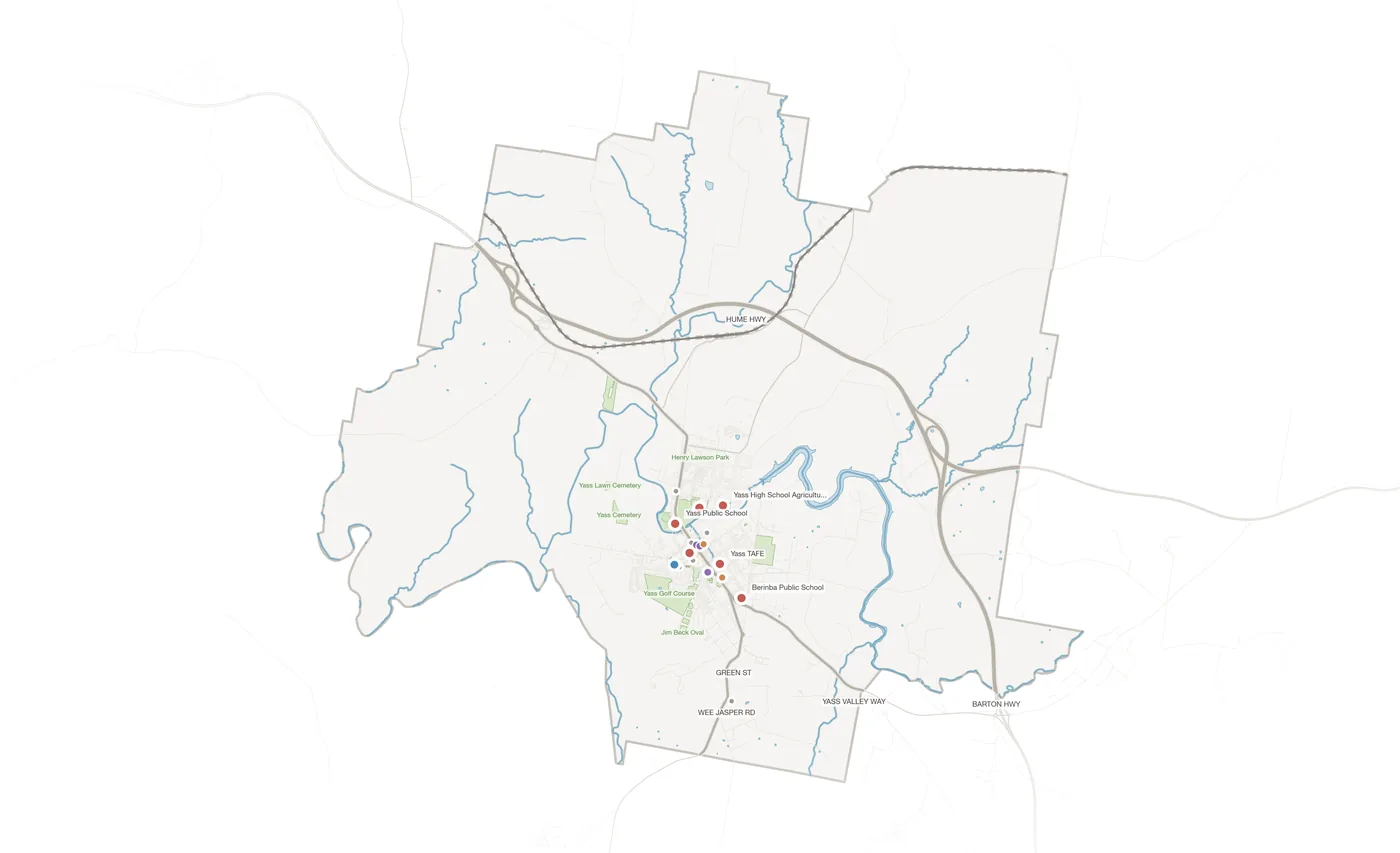 Yass urban fabric map