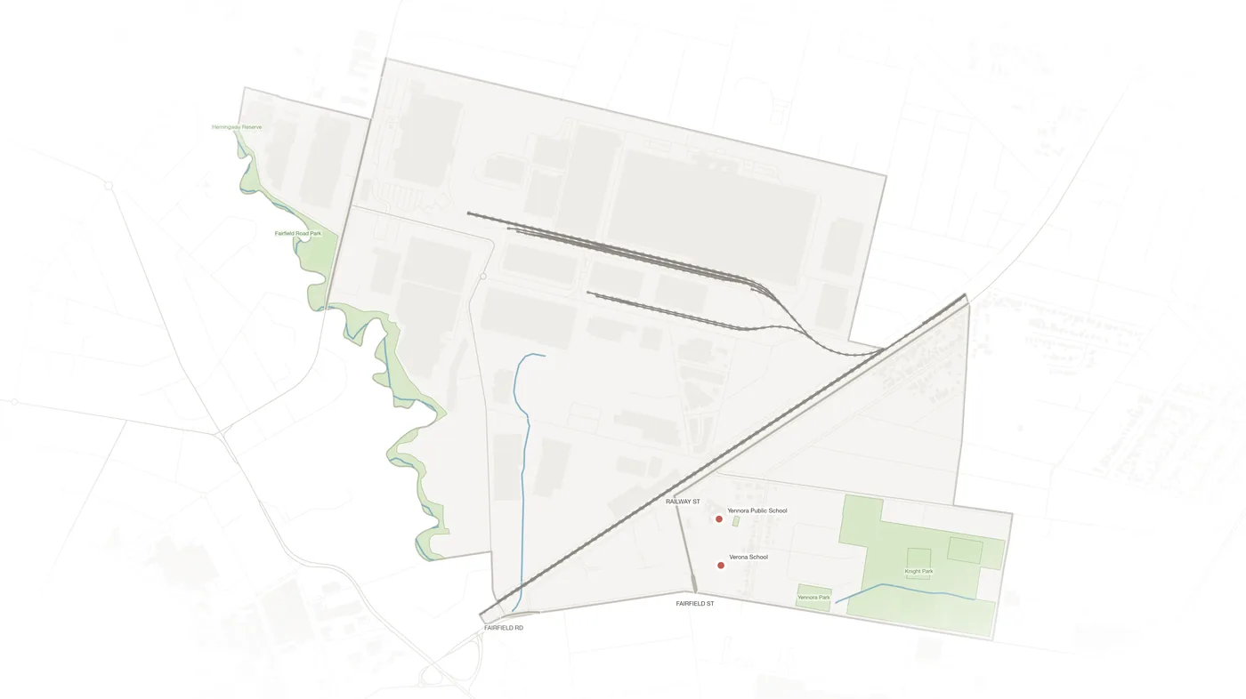 Yennora urban fabric map
