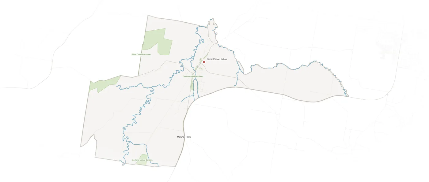 Yinnar urban fabric map