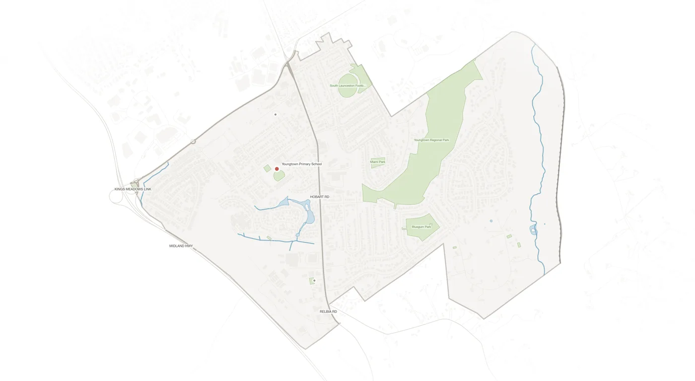 Youngtown urban fabric map