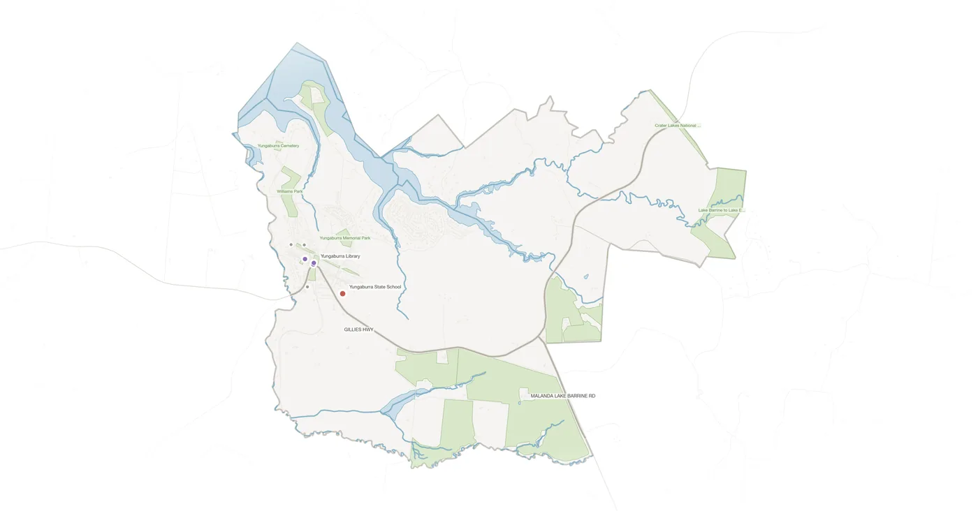Yungaburra urban fabric map